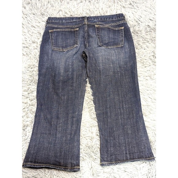 J Crew Matchstick Capri Jeans Womens Size 31 Dark Wash Blue Denim Stretch 31x20 - Picture 2 of 12